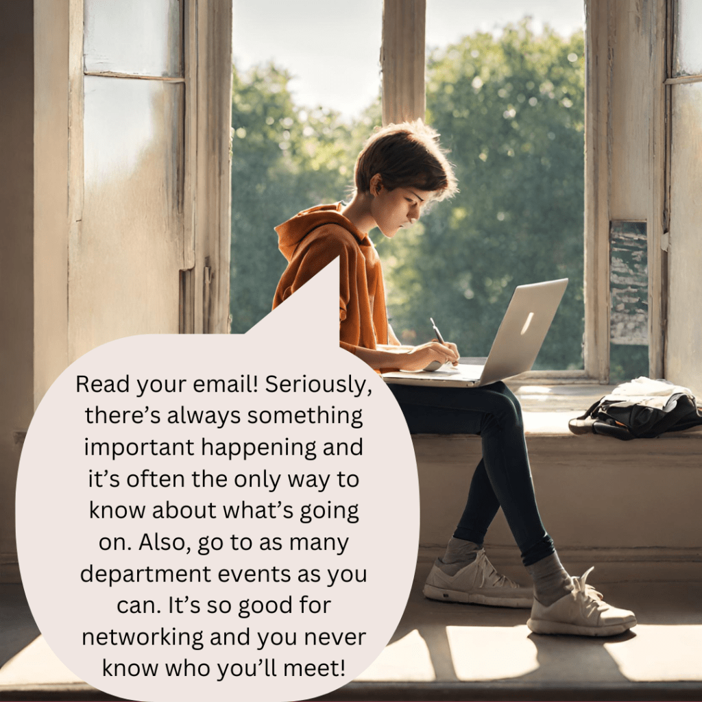 Student C emphasizes the importance of reading email.